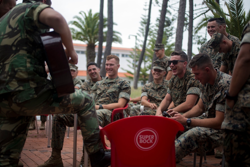 SPMAGTF-CR-AF Marines Train With Portuguese Paratroopers