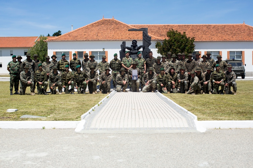 SPMAGTF-CR-AF Marines Train With Portuguese Paratroopers
