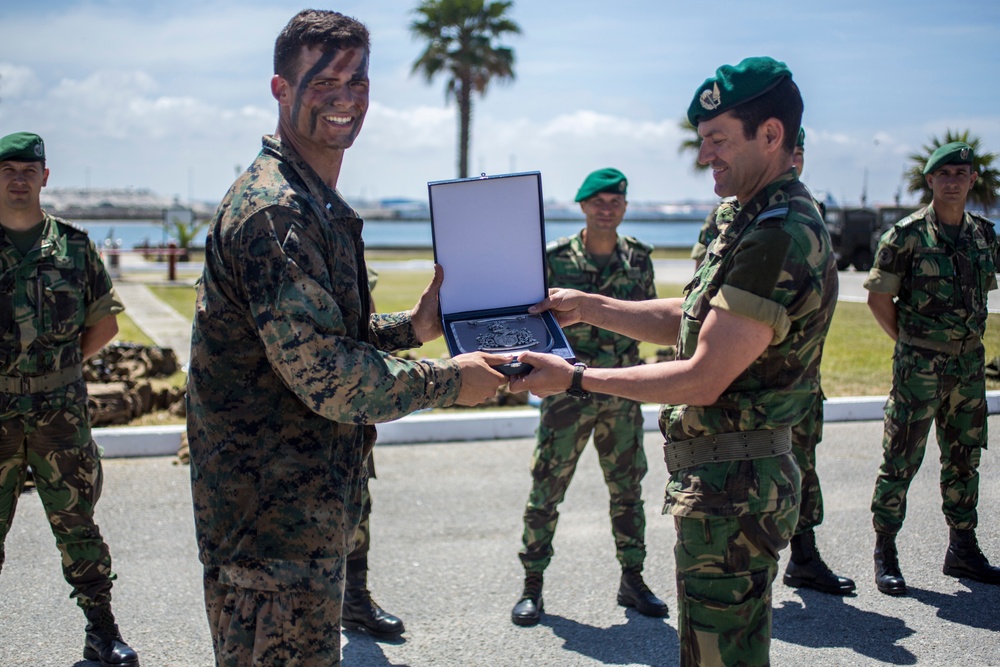 SPMAGTF-CR-AF Marines Train With Portuguese Paratroopers