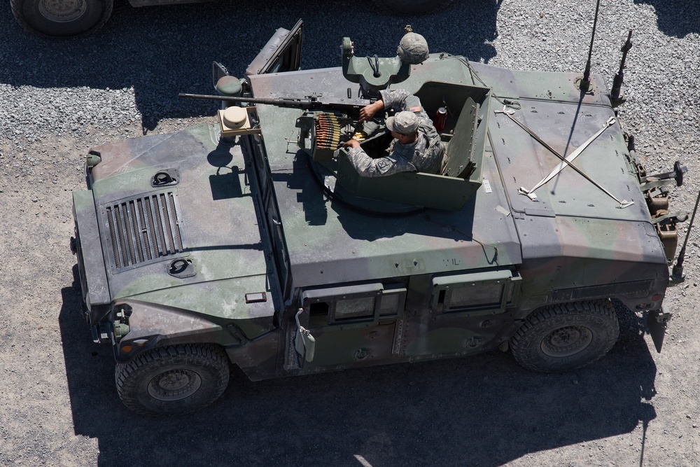 Soldiers Prepare Humvees for Mounted Gunnery Exercises