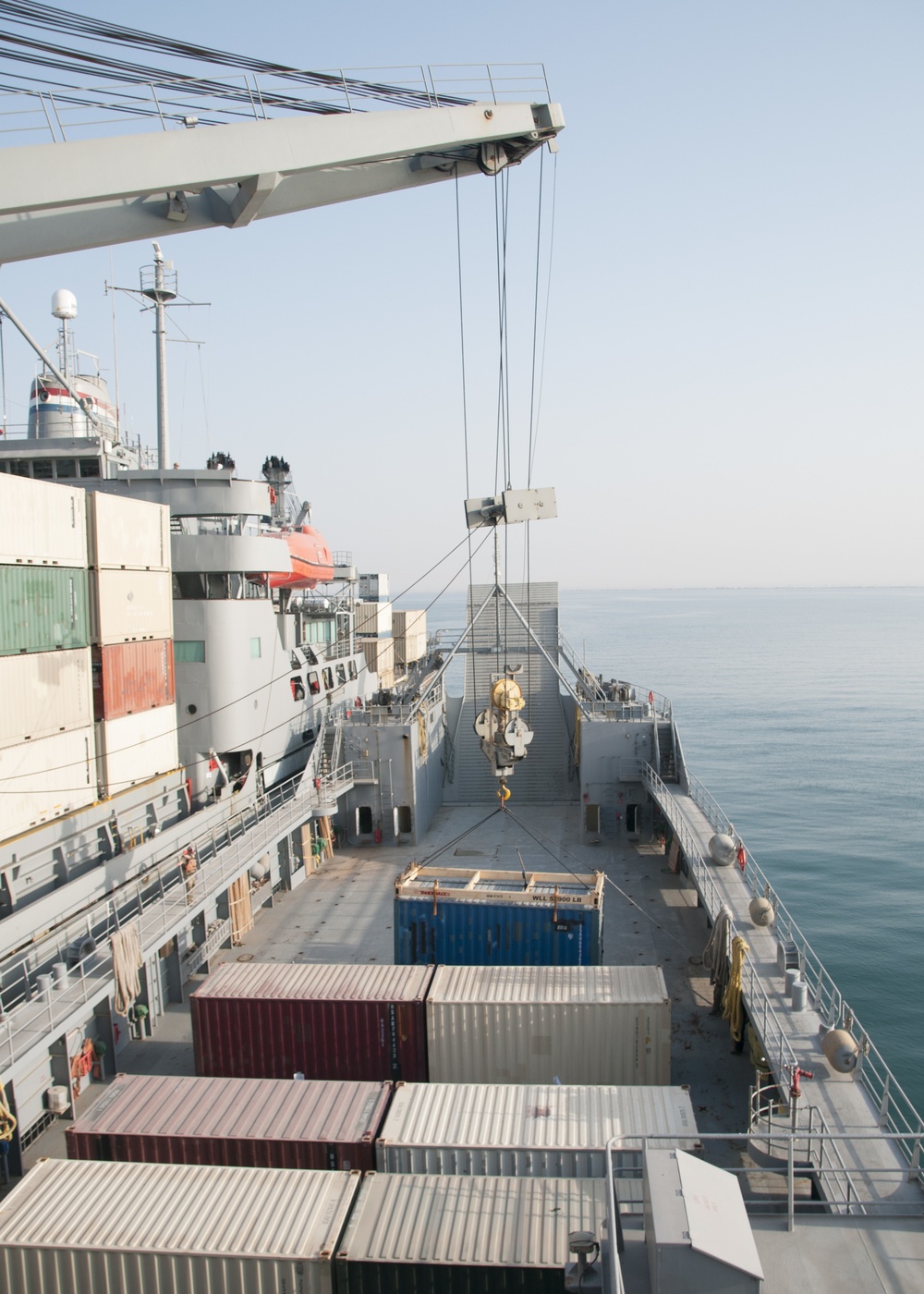 Army Mariners perform cargo transfer at sea