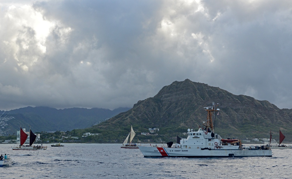 Coast Guard helps welcome Hōkūleʻa home to Oahu