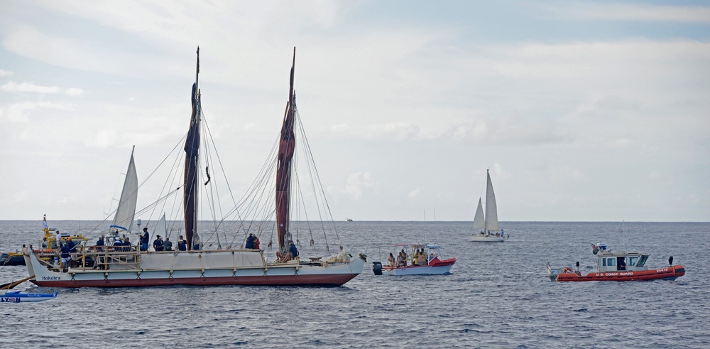 Coast Guard helps welcome Hōkūleʻa home to Oahu