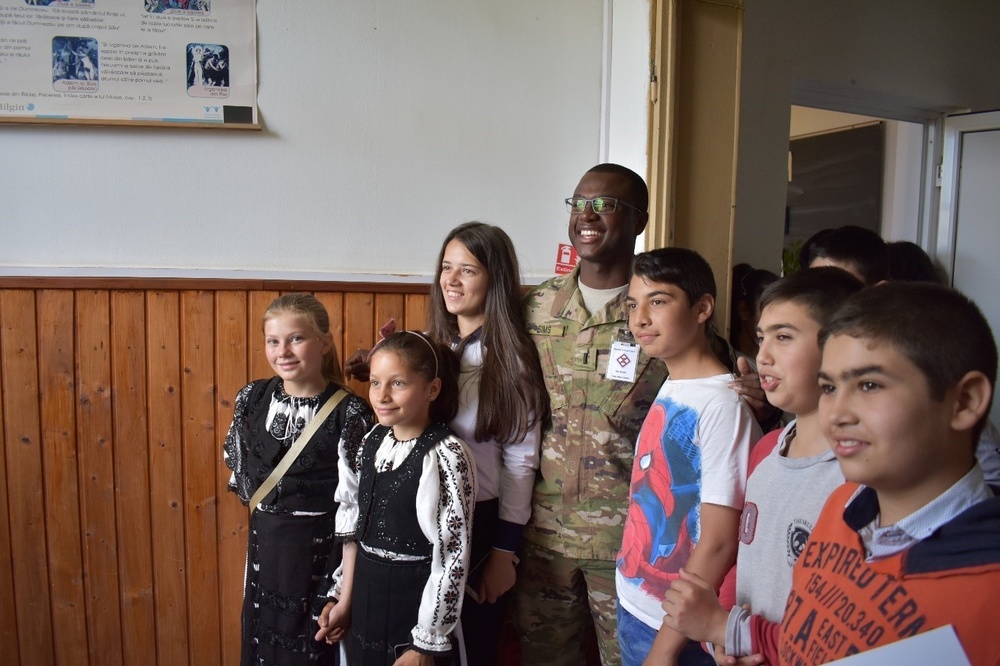 926th Engineers Pose with Children from Voila