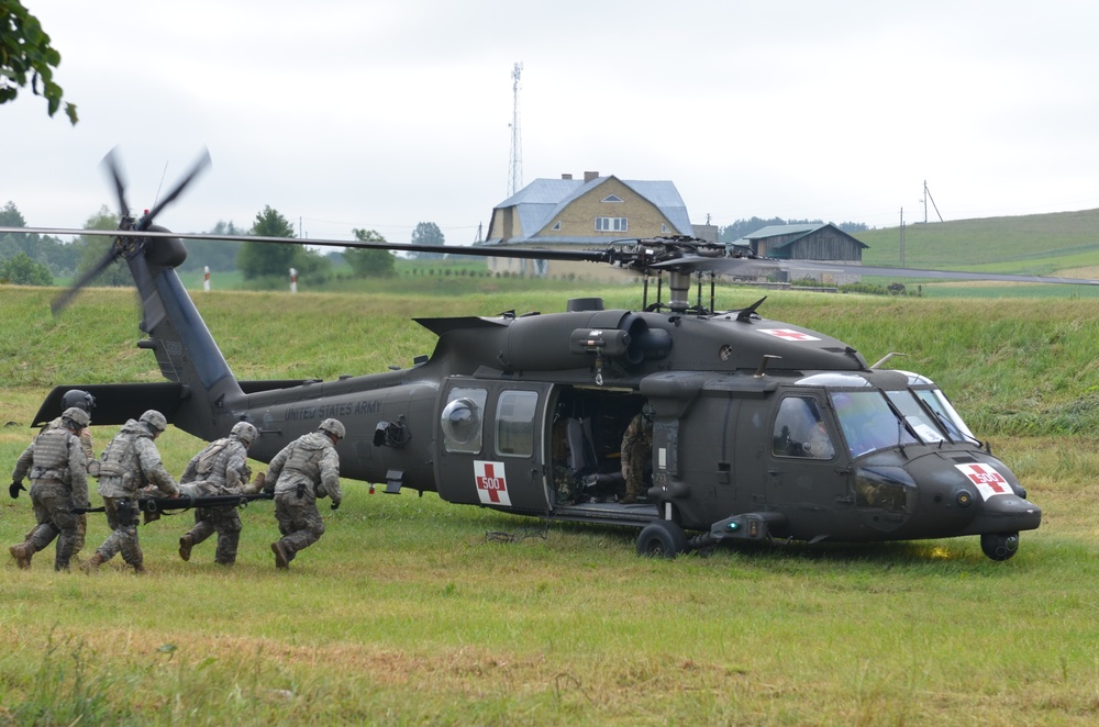 Ground assault exercise transitions into medevac exercise