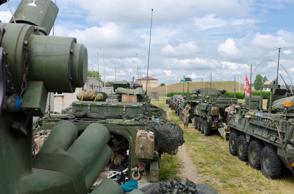eFP Battle Group Poland crosses the Suwalki Gap into Lithuania