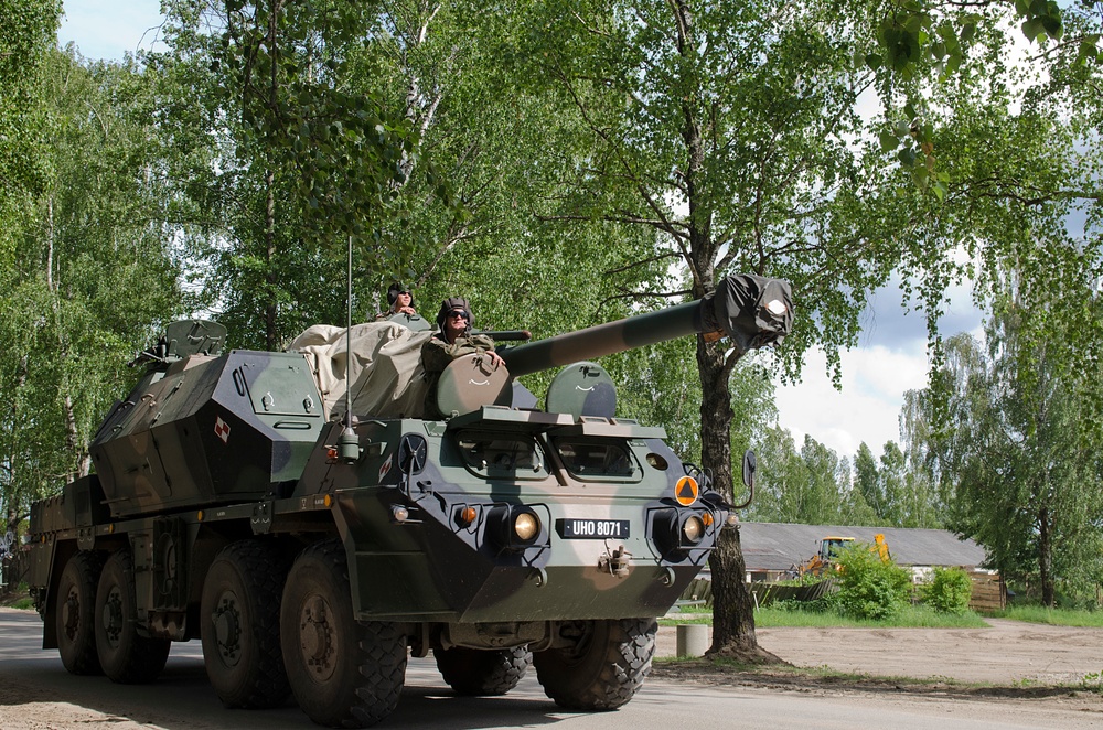 eFP Battle Group Poland crosses the Suwalki Gap into Lithuania