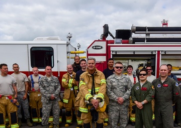 Medical personnel support bomber mission