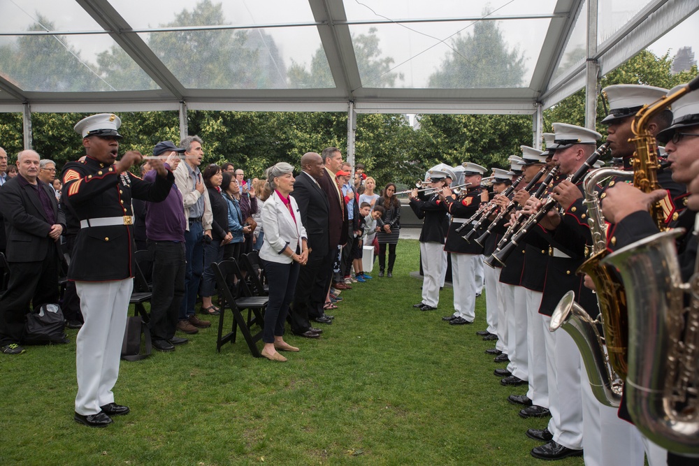 Marine Corps Band New Orleans performs at Four Freedoms Park