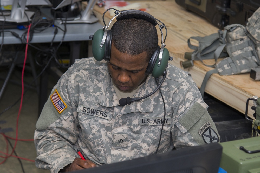 Soldier Operates Radio