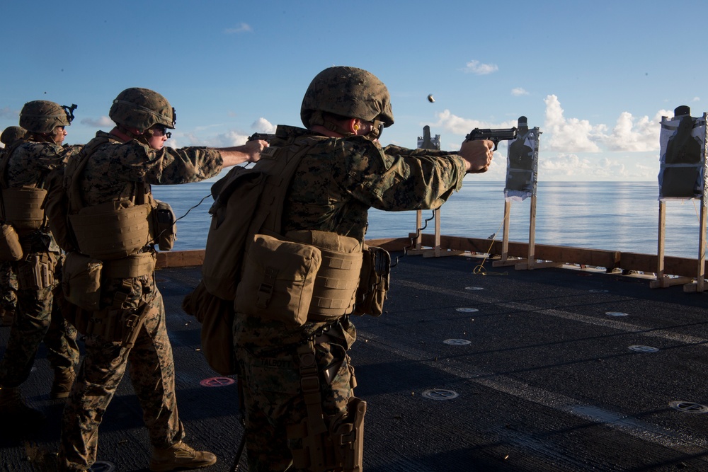 31st MEU Marines refine marksmanship skills