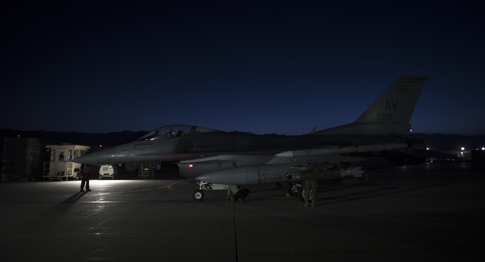 Night Ops: F-16s launch during the dead of night