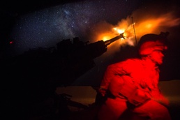 U.S. Marines conduct artillery strikes against ISIS in Syria