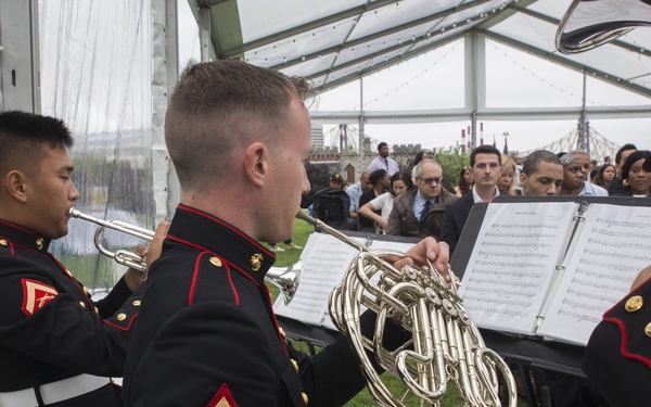 Marine Corps Band New Orleans welcome newest US citizens