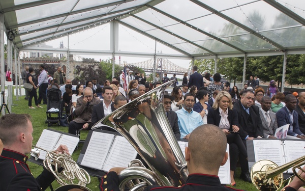 Marine Corps Band New Orleans welcome newest US citizens