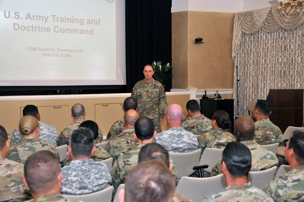 TRADOC Command Sgt. Maj. on NCO education, Defense Language Institute role in Army future