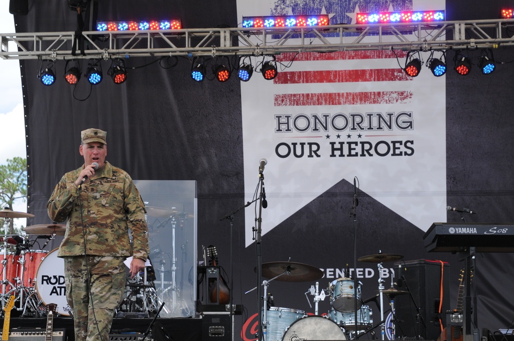 Adkins: ‘These are my People” ; USO hosts barbecue, concert for 242nd Army birthday