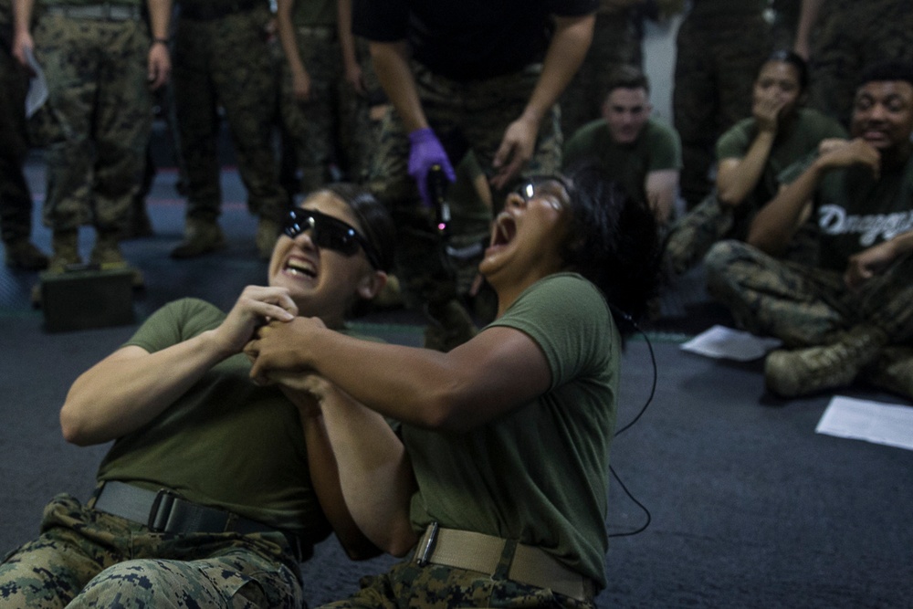 Taser, Taser, Taser, 31st MEU Marines, Sailors learn nonlethal weapons tactics