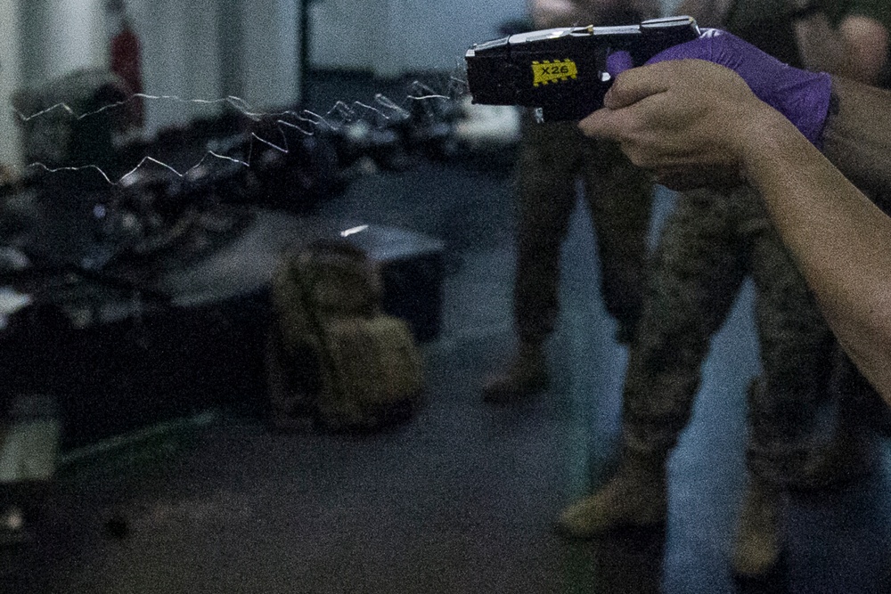 Taser, Taser, Taser, 31st MEU Marines, Sailors learn nonlethal weapons tactics