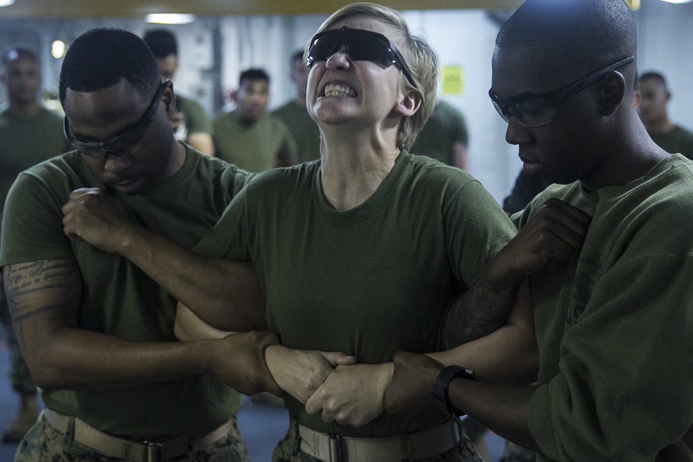 Taser, Taser, Taser, 31st MEU Marines, Sailors learn nonlethal weapons tactics