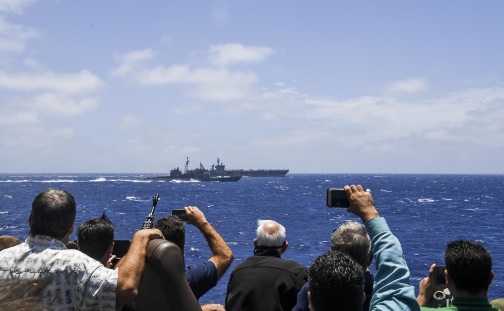 Carl Vinson Carrier Strike Group Conducts a Full Power Demonstration During Tiger Cruise