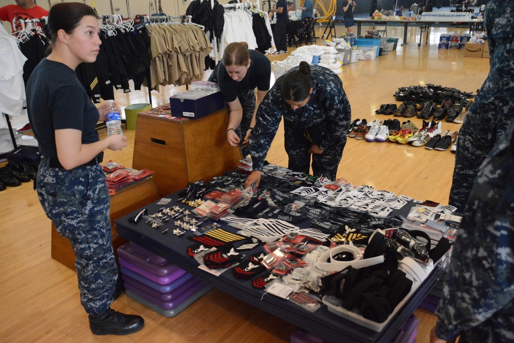 USS Fitzgerald Sailors receive uniforms