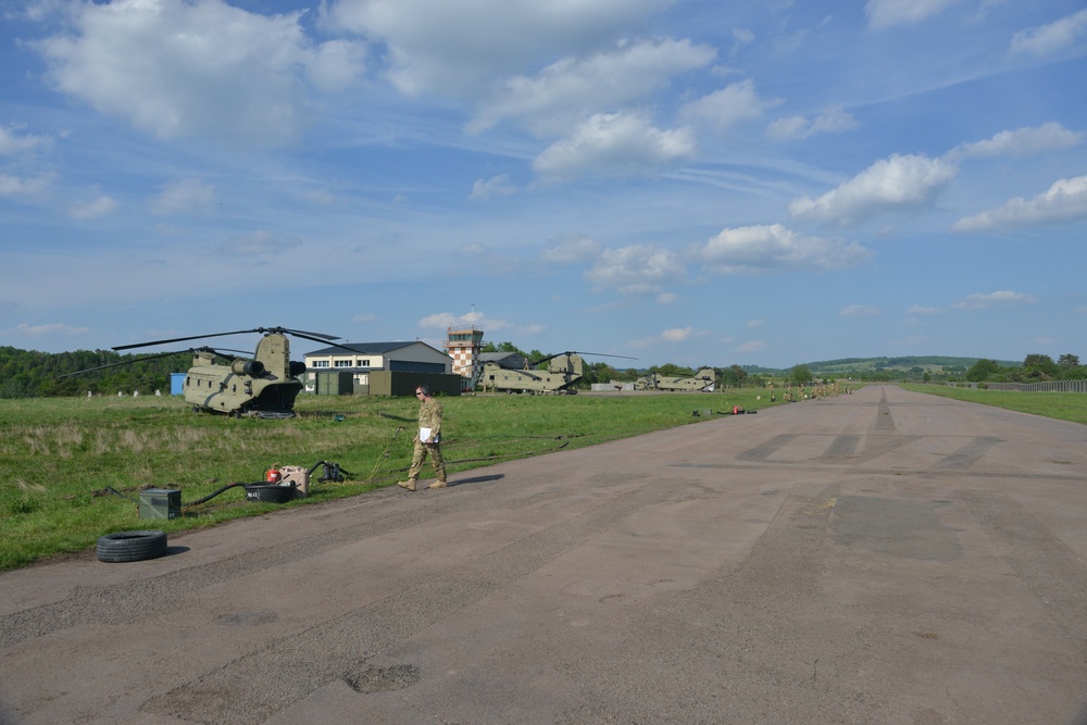 CH-47 Refueling At The Baumholder Airfield