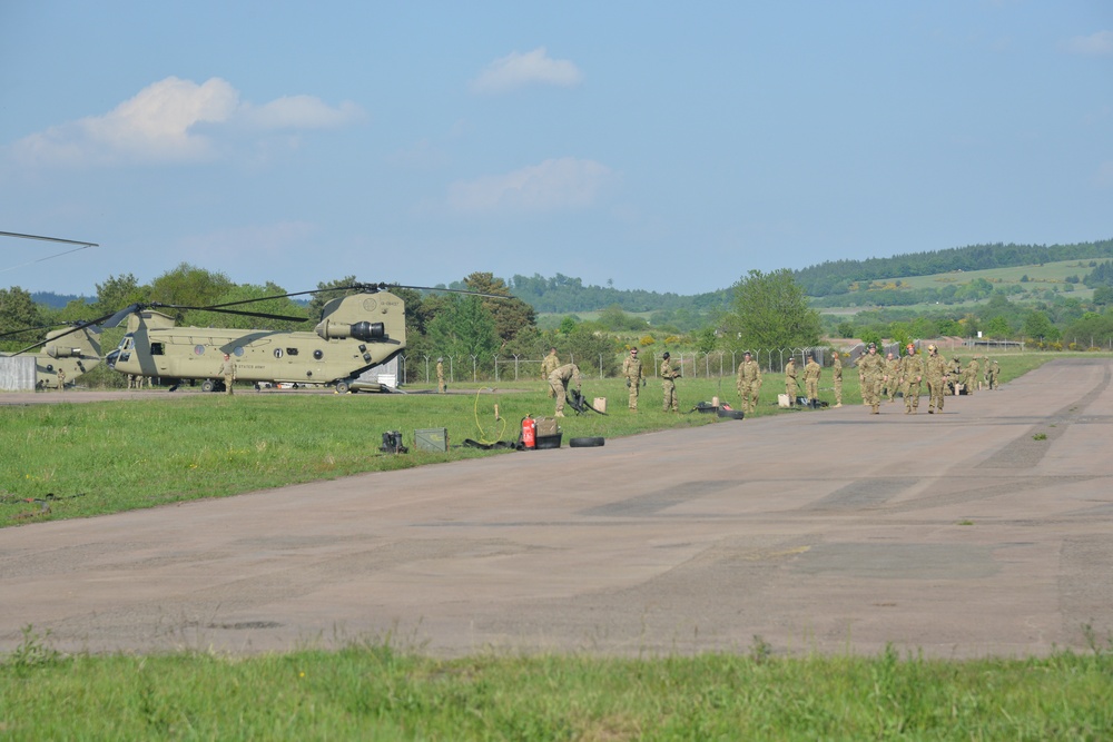 CH-47 Refueling At The Baumholder Airfield