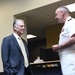Vice Admiral Forrest Faison meets Art Rooney owner of the Steelers