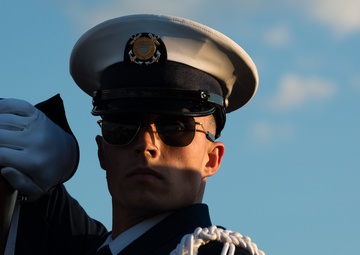 Coast Guard silent drill team performs at Charlestown Navy Yard in Boston