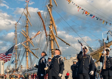 Coast Guard silent drill team performs at Charlestown Navy Yard in Boston