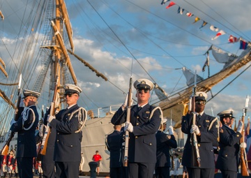 Coast Guard silent drill team performs at Charlestown Navy Yard in Boston