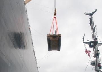 Elements of  NAVAL BEACH GROUP TWO Kick Off Saber Strike 17 With In-stream Maritime Offloads