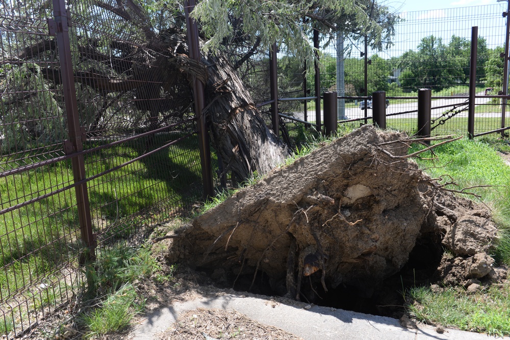 Storm causes significant damage to base