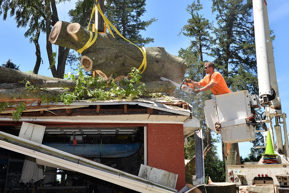 Storm causes significant damage to base