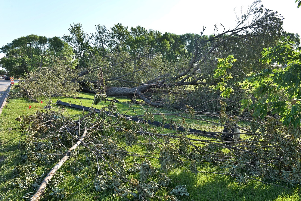 Storm causes significant damage to base