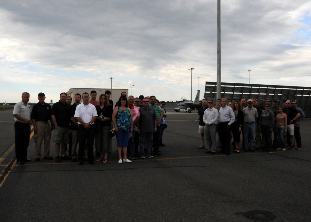 50 Employers from the Community watch F15s take off at the 104th Fighter Wing