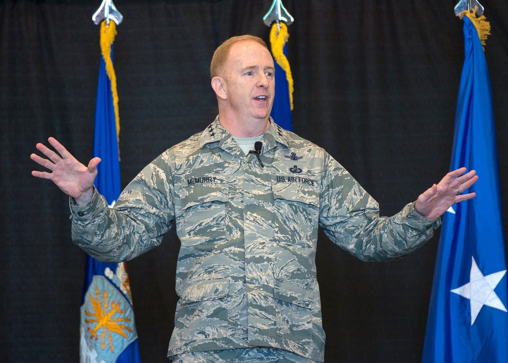 New AFLCMC commander shares thoughts, ideas at all-call