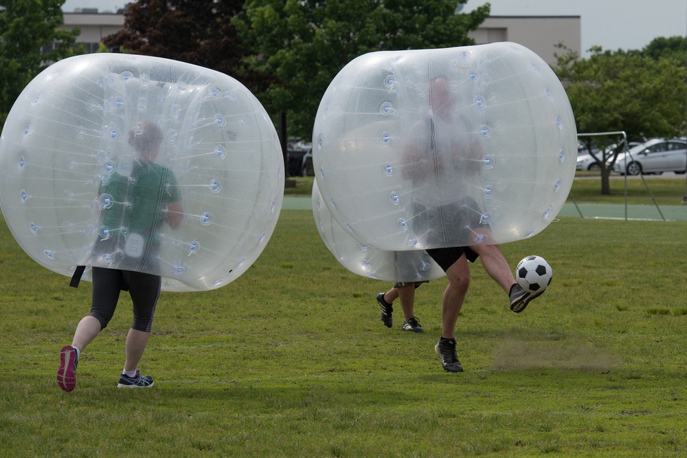 Teams meet for bubble soccer