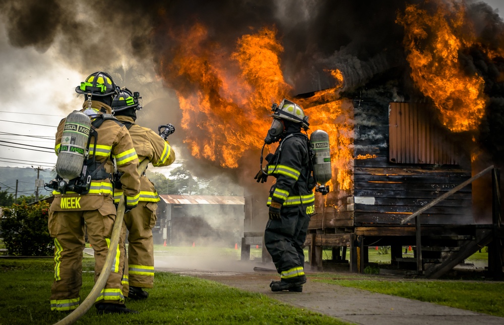 Up in flames: Fire Department conducts live fire training