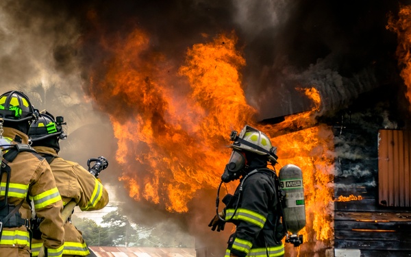 Up in flames: Fire Department conducts live fire training