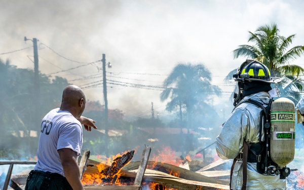 Up in flames: Fire Department conducts live fire training