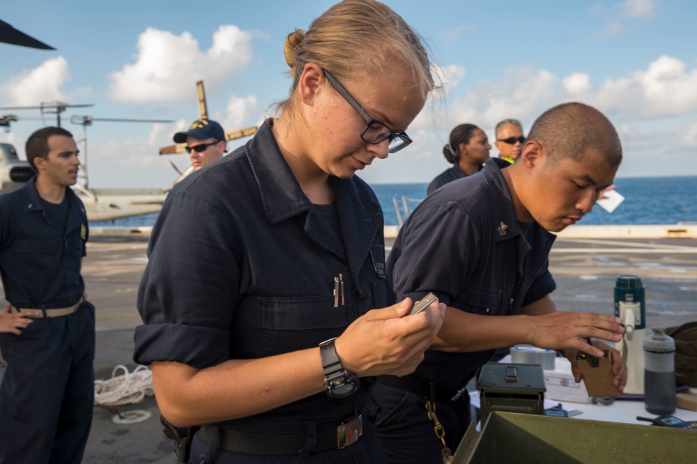 USS Green Bay small arms weapon qualification