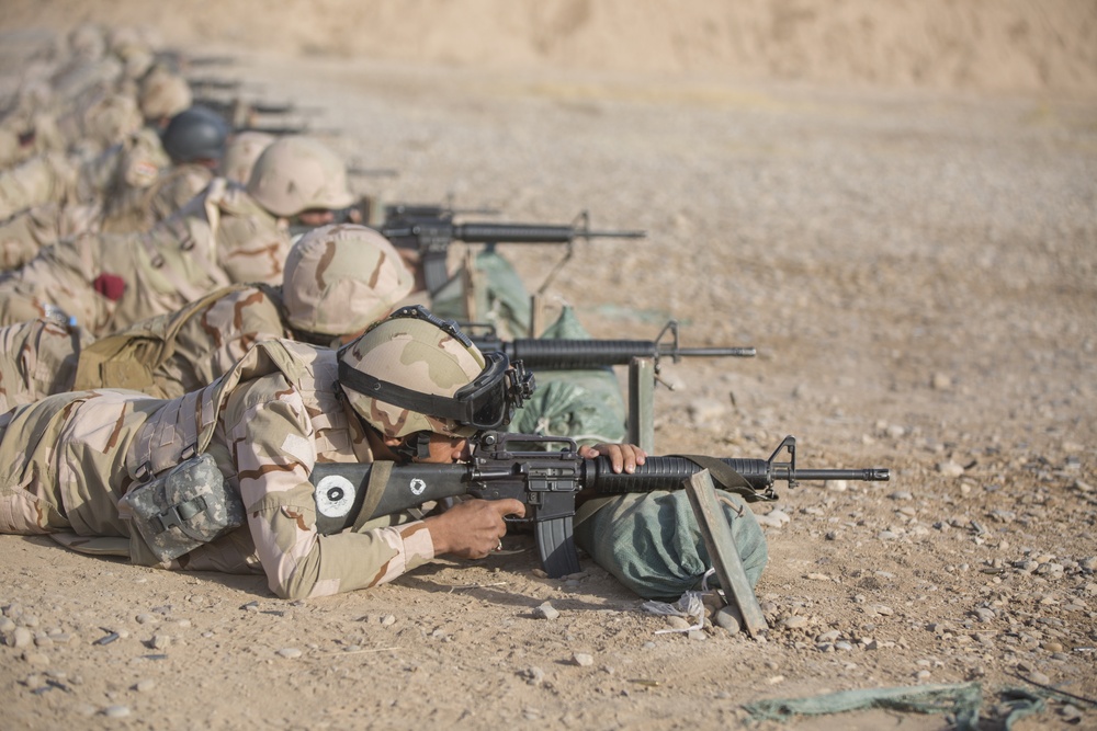 Iraqi army basic marksmanship training led by Portuguese army Trainers