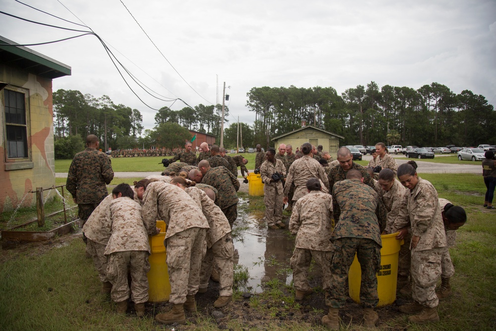 Alpha and Papa Company go through the Gas Chamber