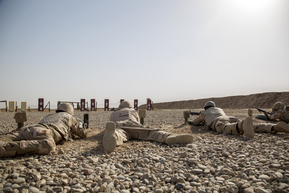 Iraqi army basic marksmanship training led by Portuguese army Trainers
