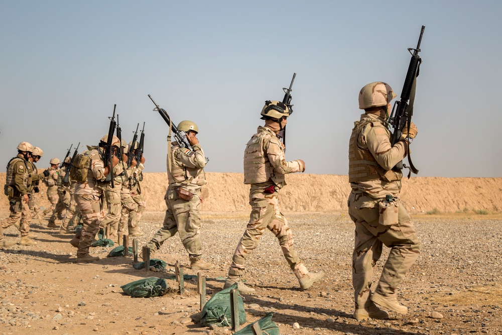 Iraqi army basic marksmanship training led by Portuguese army Trainers