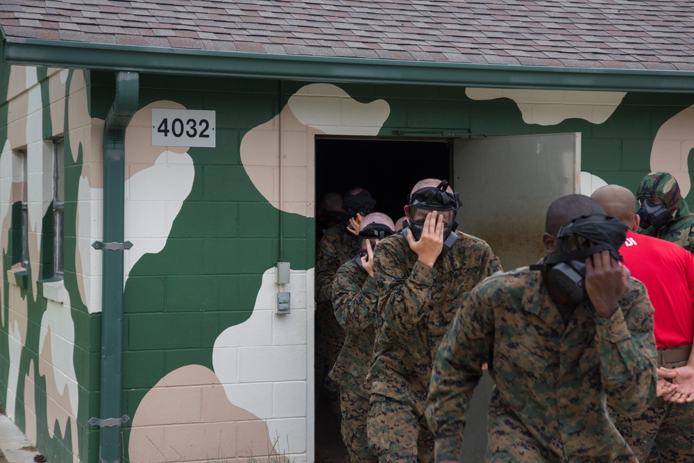 Alpha and Papa Company go through the Gas Chamber
