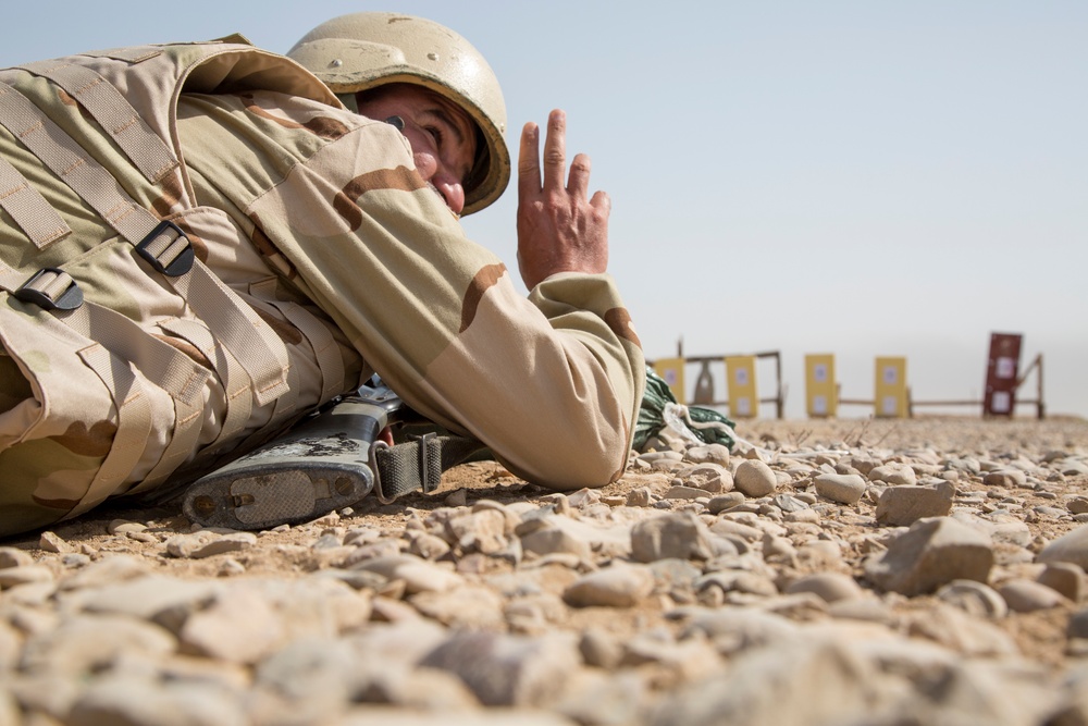 Iraqi army basic marksmanship training led by Portuguese army Trainers