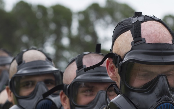 Alpha and Papa Company go through the Gas Chamber